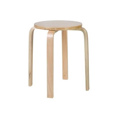 Stool SIXTY-1 10152 / glued wood with birch veneer D-41xH45cm / natural
