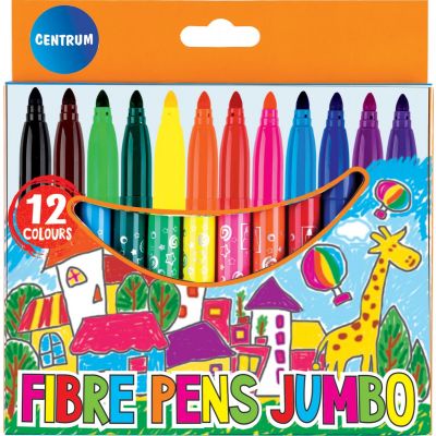 Felt-tip pens Centrum Magic Village 12 colors jumbo