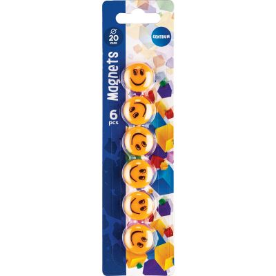 Plate magnet 20mm Smile, 6pcs / pack, Center