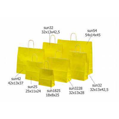 Gift bag with cord handles 32x13x42,5 yellow