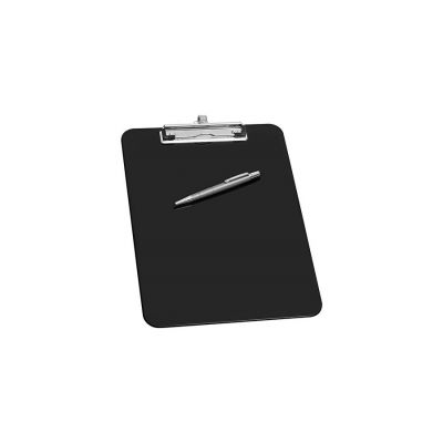 Clipboard A4 with pen holder, plastic, black, Wedo