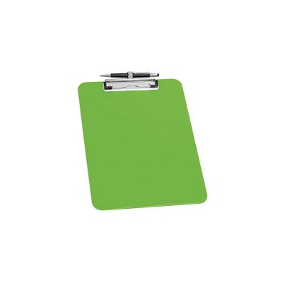Clipboard A4 with pen holder, plastic, light green, Wedo