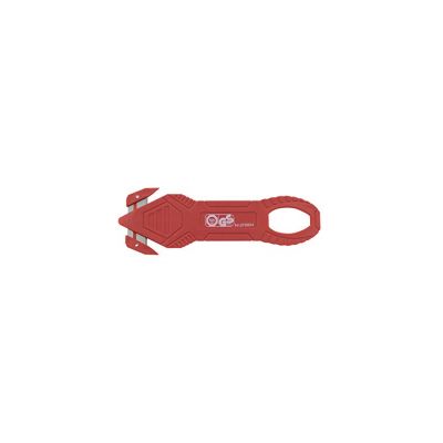 With safety handle Basic red, 13.2 x 4.4 x 0.4 cm, cutting depth 6 mm, Wedo