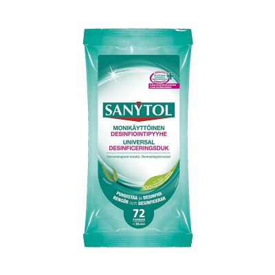 Disinfectant cleaning cloths 72pcs / pack, Sanytol