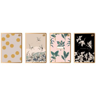 Folder A5 60 sheets, square, Metallic Satin Gold, assortment Interdruk