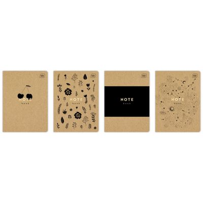 Folder A5 60 sheets lined, Kraft, assorted, Interdruk