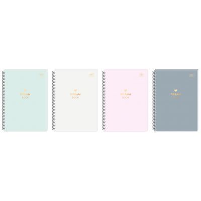 Notebook A5 80 sheets, square, Dreambook, spiral binding, assortment, Interdruk