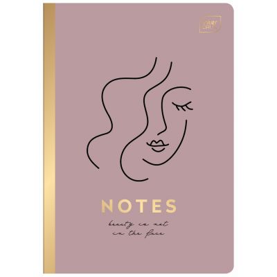 Notebook A5 80 sheets square, Metallic EC, assortment, Interdruk