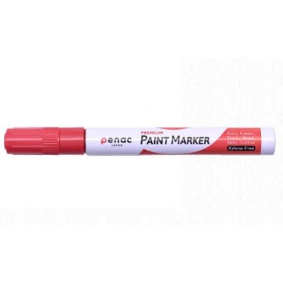 Marker Penac Paint, 2-4mm waterproof, heat resistant 400C, red