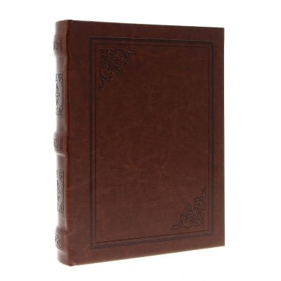 Photo album Journal (H) -2, brown, for 200 photos with 10x15cm memo, faux leather covers