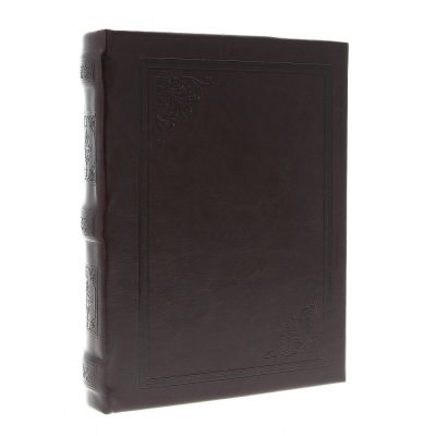 Photo album Journal (H) -3, dark brown, for 200 photos with 10x15cm memo, faux leather covers