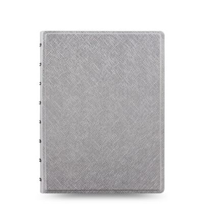 Filofax Refillable Notebook A5 Saffiano Metallic silver, ruled