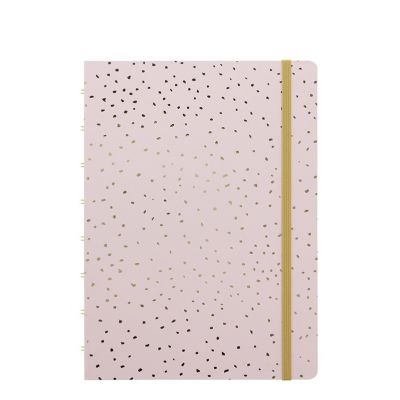 Filofax Refillable Notebook A5 Confetti Rose Quartz, ruled