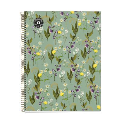 Folder A4 120l. line, spiral mount, Green Garden Miquelrius