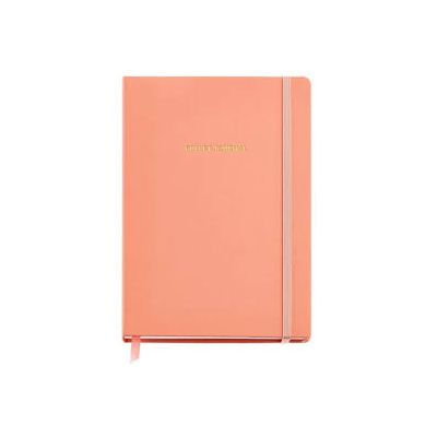 Notebook A5 96l. dotted grid, rubber mount, bookmark, pink, Miquelrius
