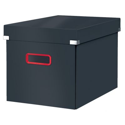 Leitz Click & Store Cosy Cube Large Storage Box, Velvet Grey