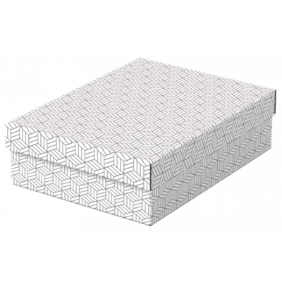 Esselte Home Storage and Gift Box Medium, white, 265 x 100 x 360 mm, Pack of 3