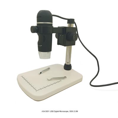 USB microscope with stand, magnification 30 - 300X, 5MPixel
