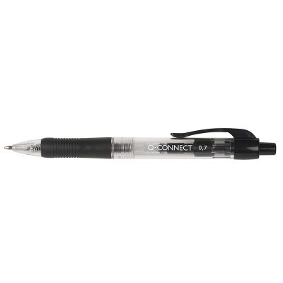 Ballpoint Pen, Retractable Q-CONNECT, 0,7mm, black