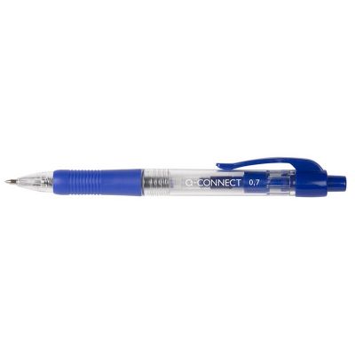 Ballpoint Pen, Retractable Q-CONNECT, 0,7mm, blue