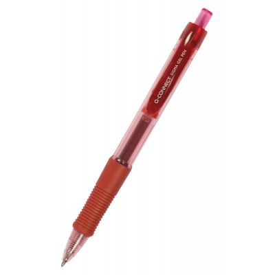 Gel Pen Retractable Q-CONNECT 0. 5mm, red