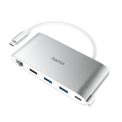 Port replikaator Hama USB-C Multiport 3xUSB-A/HDMI/VGA/2xUSB-C,LAN, Power Delivery