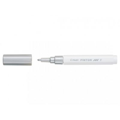 Marker Pilot Pintor, FINE 1-2,9mm, koonus ots, hõbedane