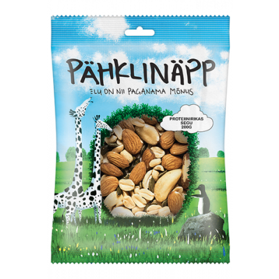 Pähklite segu, Proteiinirikas, 200g, Pähklinäpp