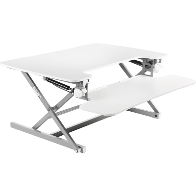 Ergonomic workplace Vantage Flexdesk, light gray, height reg 140-500mm with gas spring, 890x590mm, max 15kg