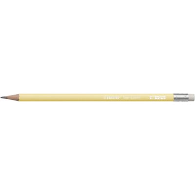 Graphite pencil STABILO Swano Pastel yellow HB, rubber tip