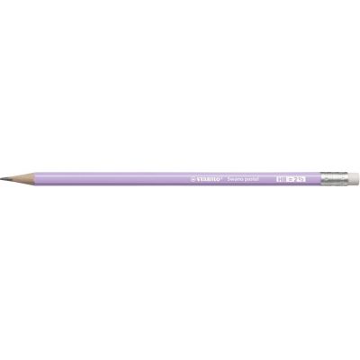 Graphite pencil STABILO Swano Pastel lilac HB, rubber tip