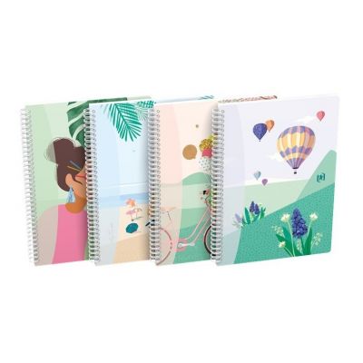 Notebook OXFORD Horizons A5 Soft Cover Twin-wire Ruled 60 Pages Assorted Designs Scribzee Enabled