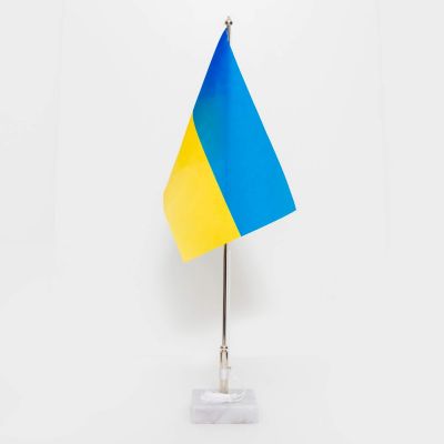 Table flag on a marble base, Ukraine
