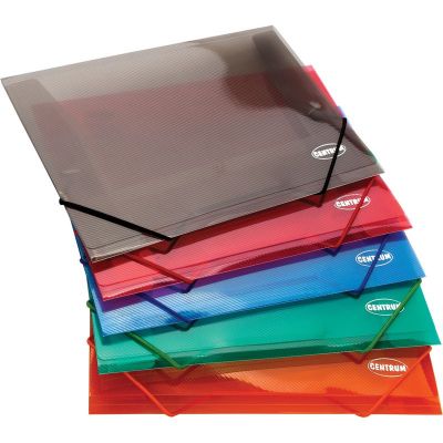 Document case A5 0.45mm with elastic bands assorted Centrum