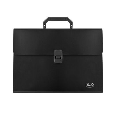 Expanding file ?4, 0.70mm w/handle, w/lock, 12sect. (black) PP, Forofis