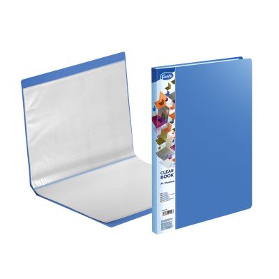 Transparent book A4 w/10 transp.pockets (blue) PVC Forofis