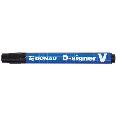 Permanent Marker DONAU D-Signer V, chisel, 2-4mm (line), black