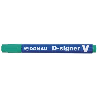 Permanent Marker DONAU D-Signer V, chisel, 2-4mm (line), green
