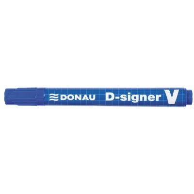 Marker Donau D-Signer V, sinine, 2-4mm, lõigatud ots, veekindel