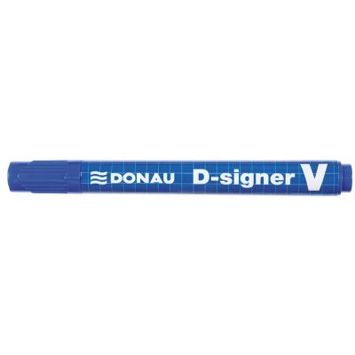 Permanent Marker DONAU D-Signer V, chisel, 2-4mm (line), blue