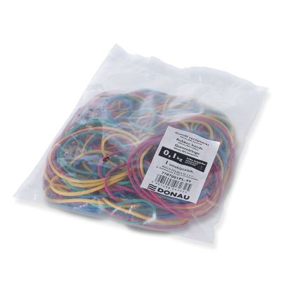 Rubber Bands DONAU, 100g, assorted colours
