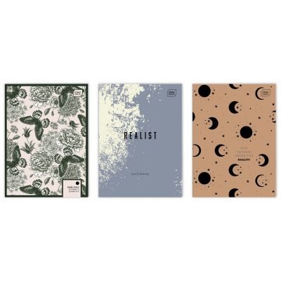Notebook A4 96 pages, line, assortment, Interdruk