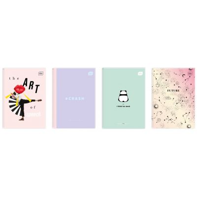 Folder A5 96 pages, line, hardcover, Trends Girls assortment, Interdruk