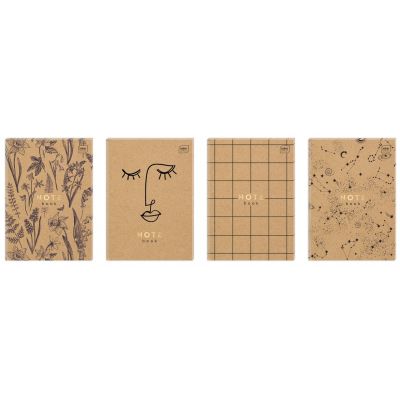 Folder A5 64 sheets, square, Kraft assortment, Interdruk
