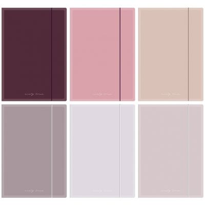 Folder with rubber A4+ Mat Nude assortment, Interdruk