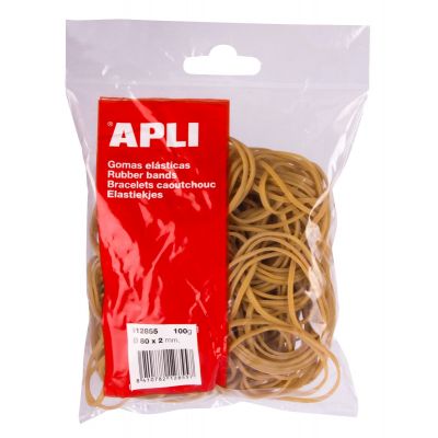 Elastic bands 80 x 2 mm in bag 100 g, Apli