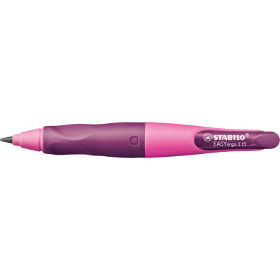 Mehaaniline pliiats  Stabilo EASYergo + teritaja, roosa/lilla, südamik 3,15mm, paremakäelistele