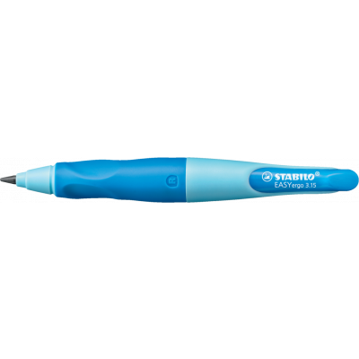 Mehaaniline pliiats  Stabilo EASYergo + teritaja, hele/tume sinine, südamik 3,15mm, paremakäelistele