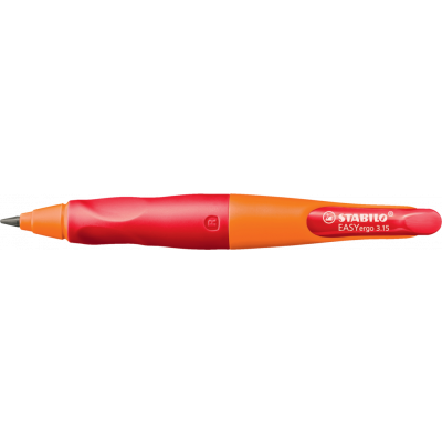 Mehaaniline pliiats  Stabilo EASYergo + teritaja, oranž/punane, südamik 3,15mm, paremakäelistele