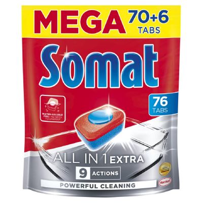 Nõudepesumasina tabletid Somat all in One Extra 76 tbl/pk